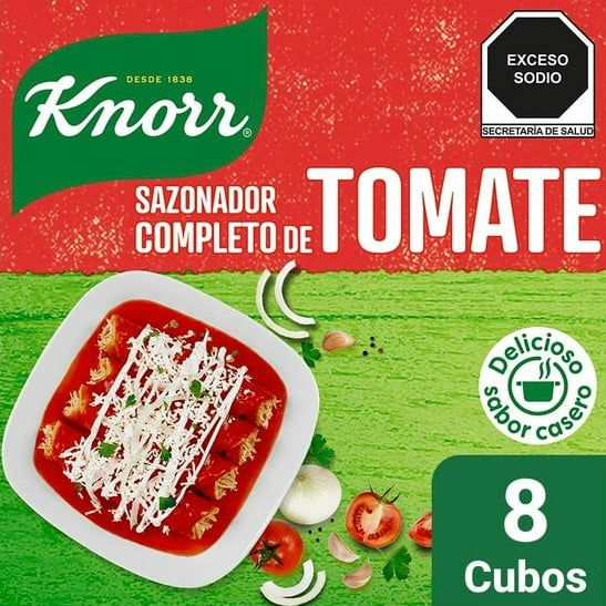 Sazonador Tomate Cubos 10.5g KNORR Caja c/8