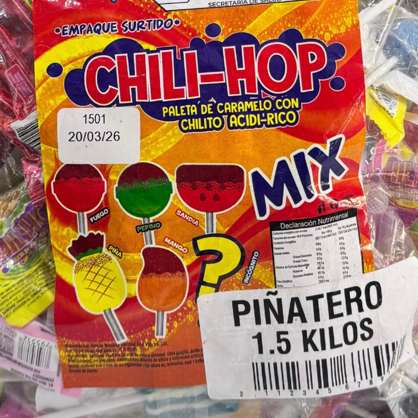 Bolo Surtido de Dulces Chili-Hop Mix BO-BOLIN Bolsa 1.5Kg