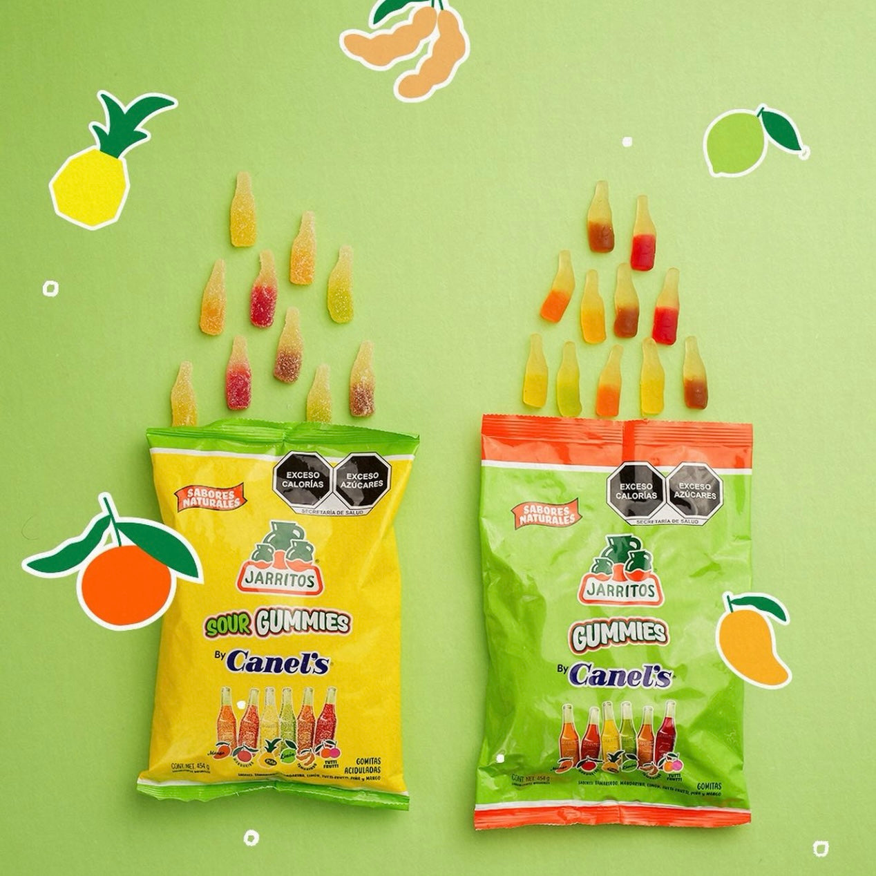 Gomitas Jarritos Sour Gummies Aciduladas Sobres 50g CANEL’S Caja c/8