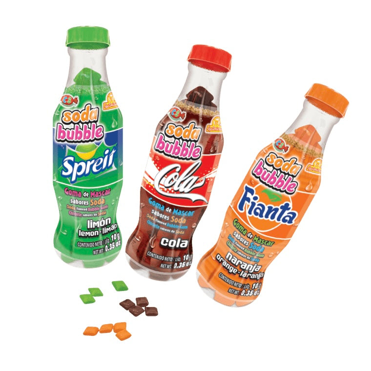 Chicles Soda Bubble Surtido 10g LAS DELICIAS Exhibidor c/24