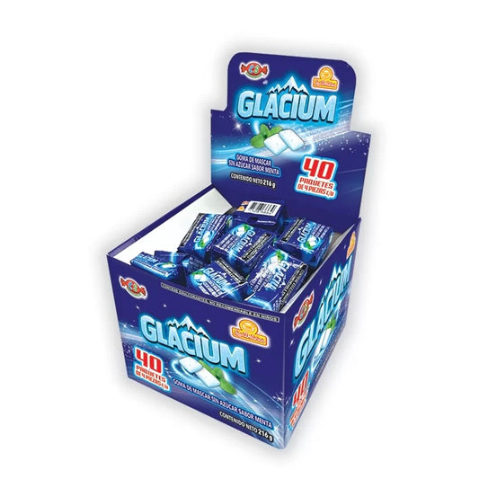 Chicles Glacium 4’s Menta LAS DELICIAS Caja c/40