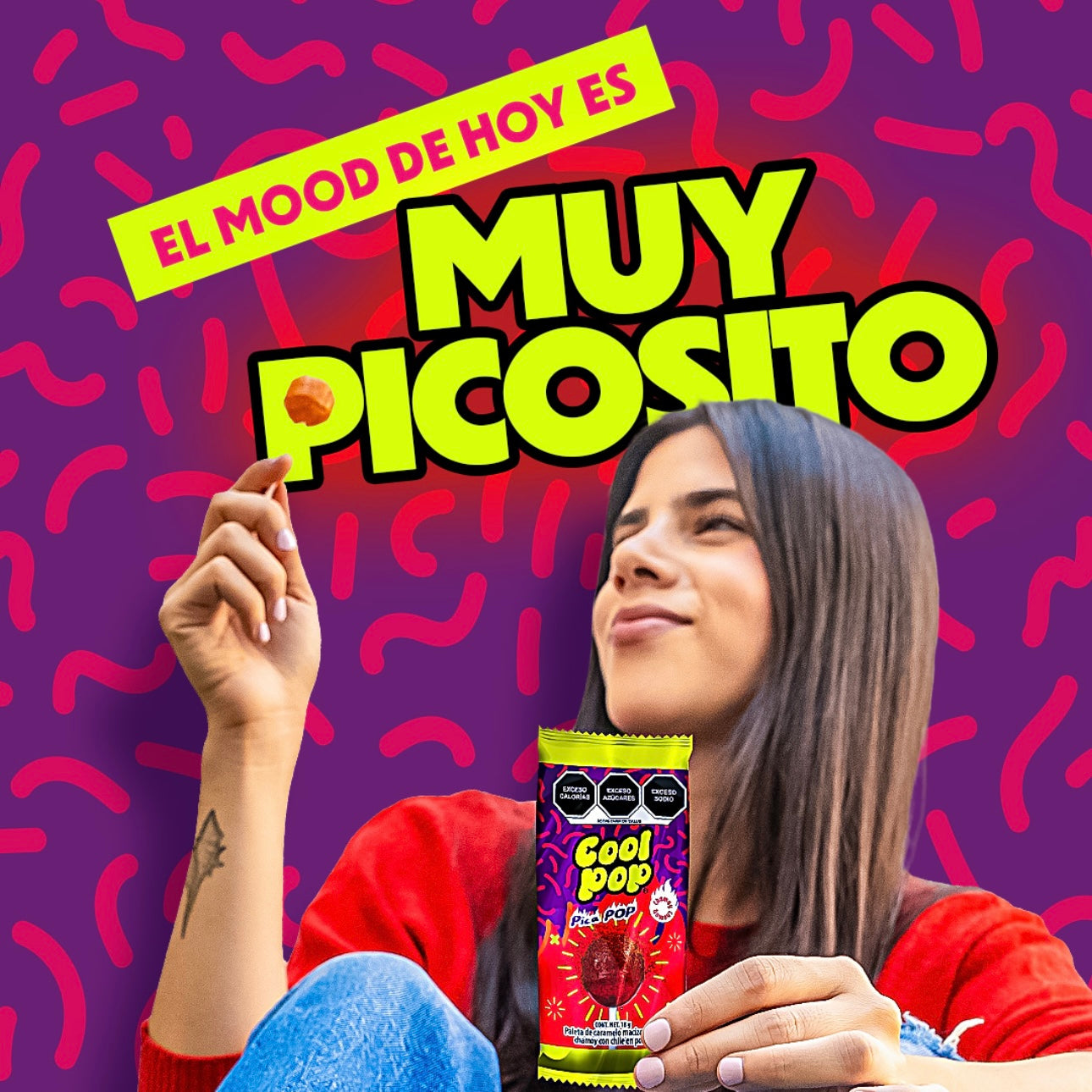 Paletas Cool Pop Pica Pop Chamoy 18g COOL TOONS Bolsa c/20