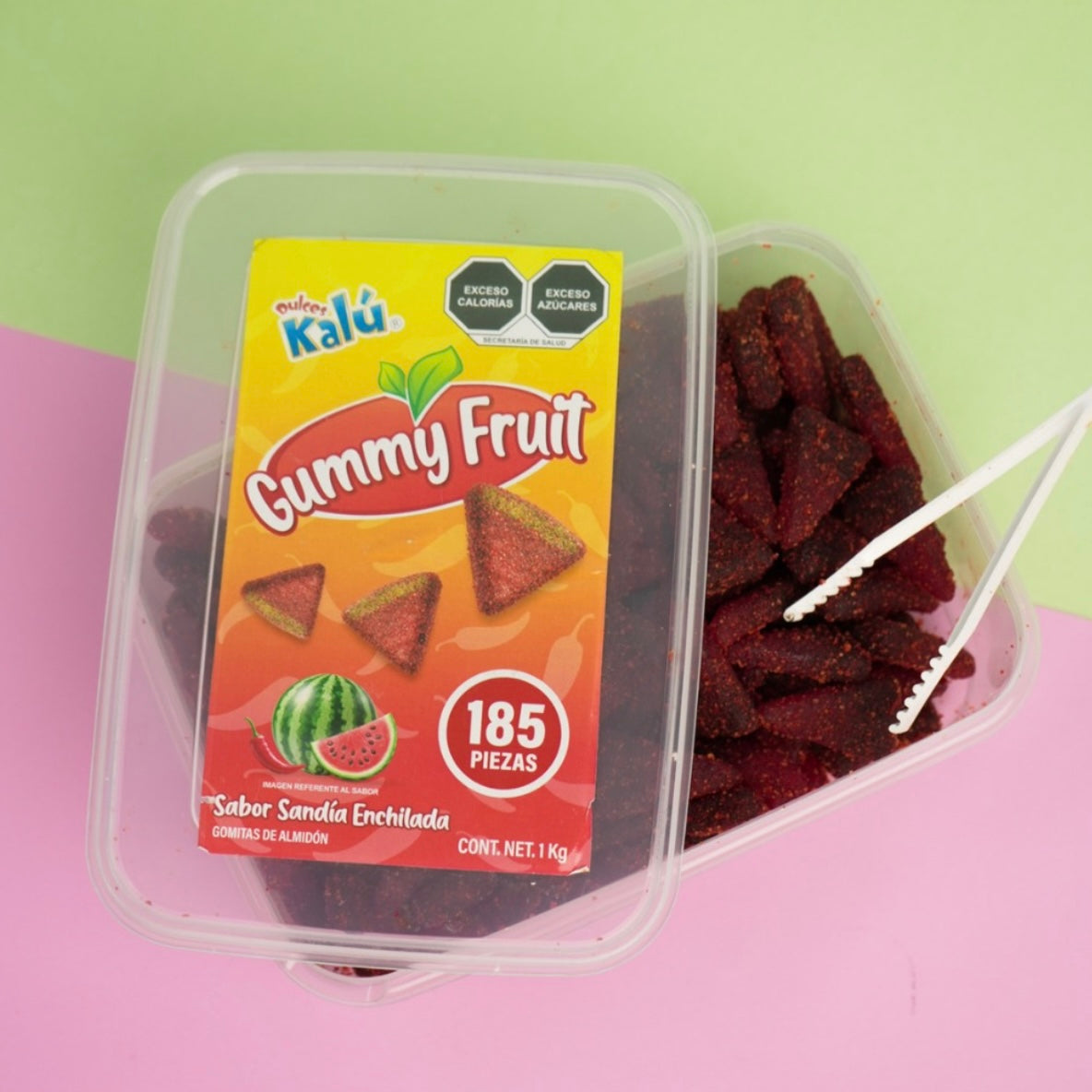 Gomitas Gummy Frut Sandía Enchilada KALÚ Exhibidor c/185