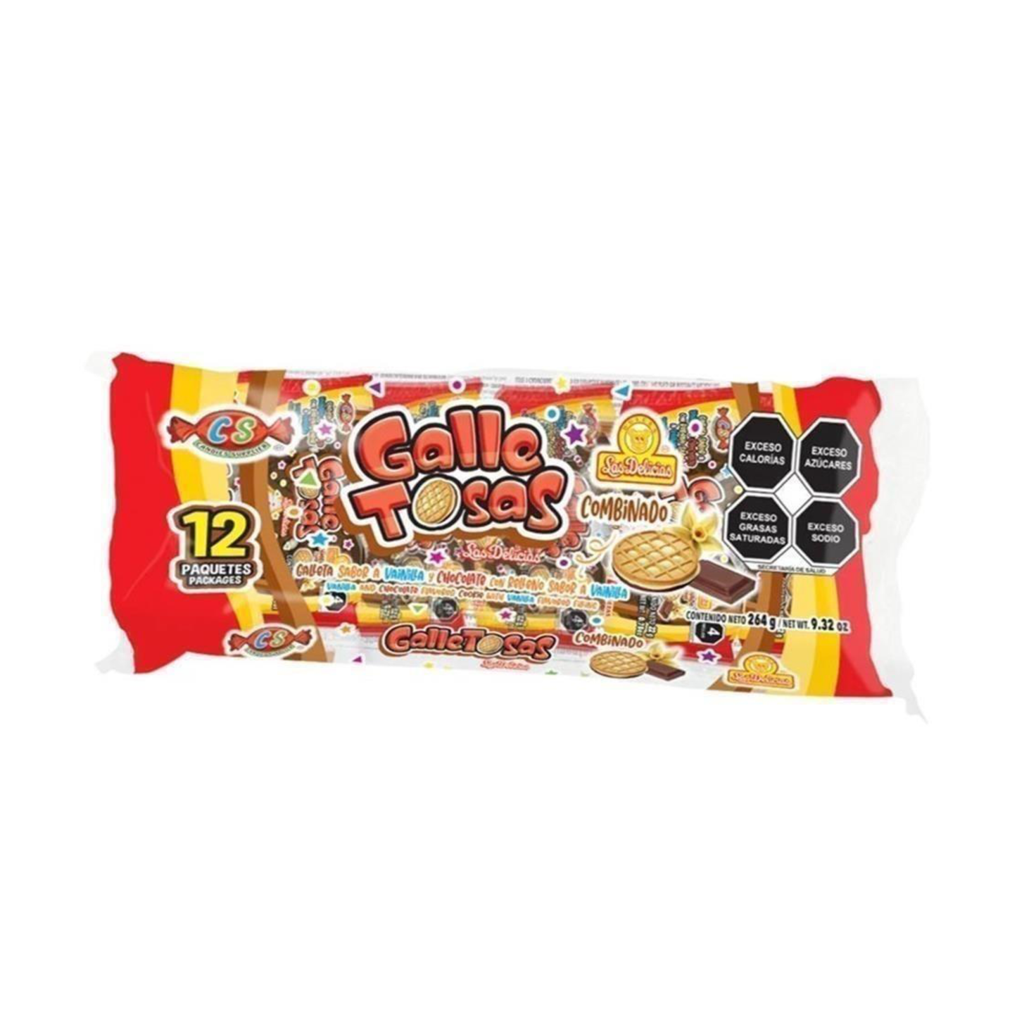 Galletas GalleTosas Combimado 4’s LAS DELICIAS Bolsa c/12