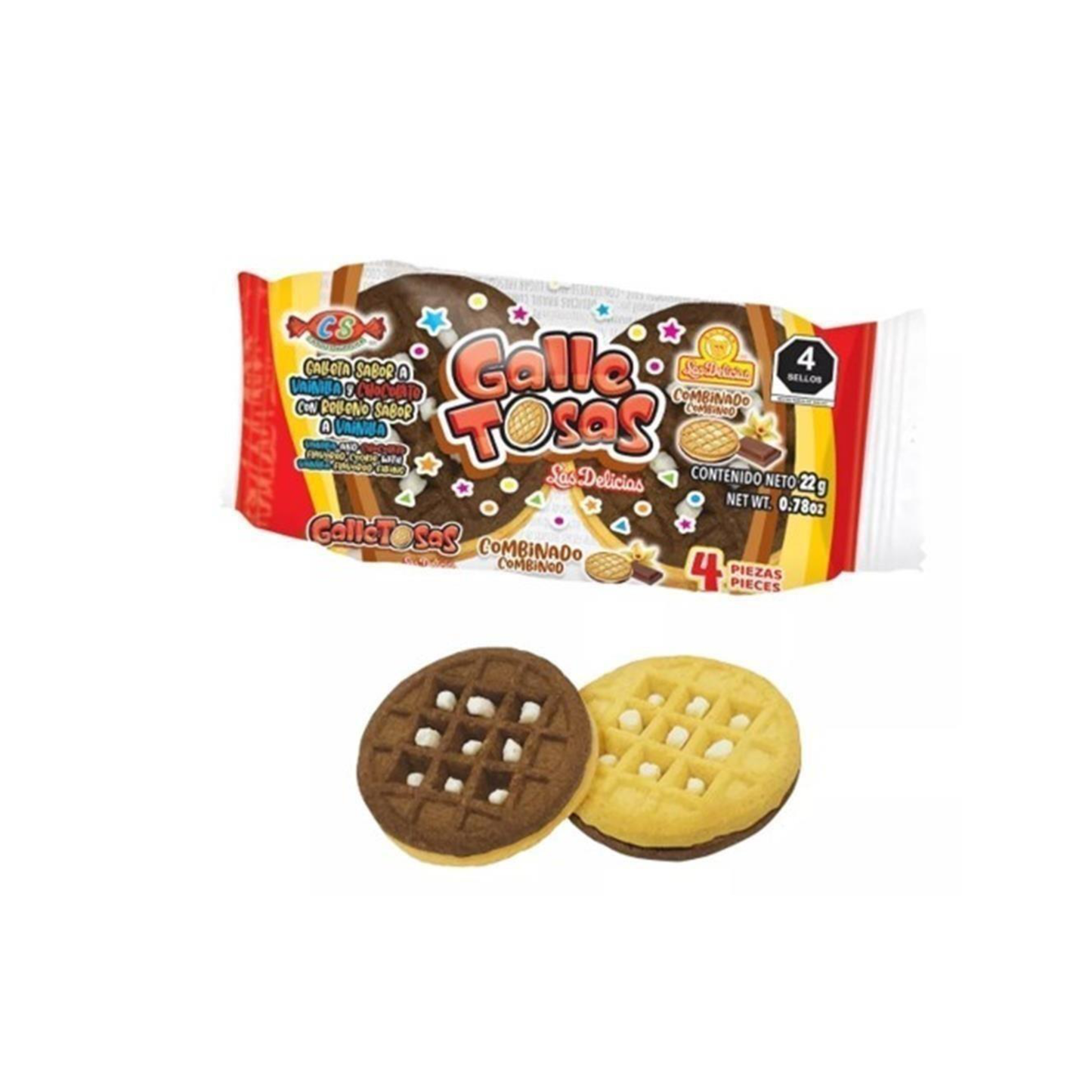 Galletas GalleTosas Combimado 4’s LAS DELICIAS Bolsa c/12