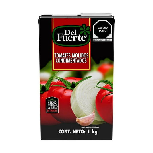 Puré de Tomates Molidos Condimentados DEL FUERTE TetraPack 1Kg