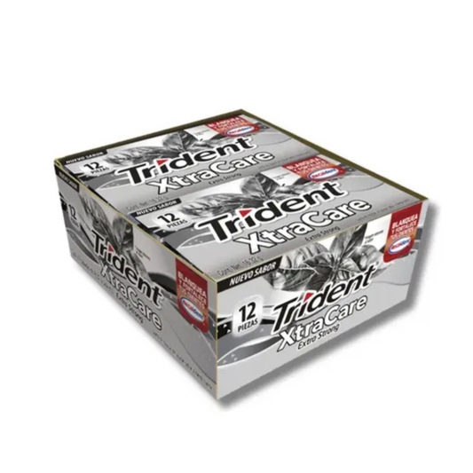 Chicles Trident XtraCare Extra Strong Menta Fuerte 13.6g MONDELĒZ Caja c/12