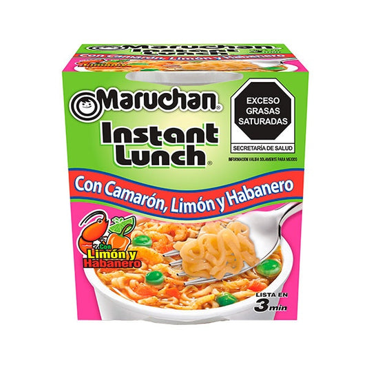 Sopa Instantánea con Camarón, Limón y Habanero MARUCHAN Empaque 64g