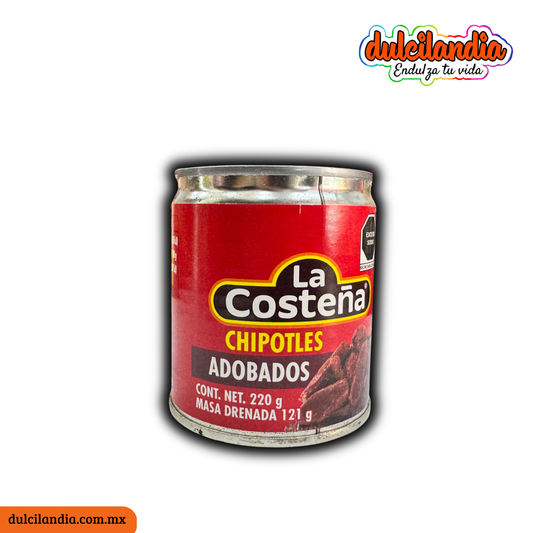 Chiles Chipotles Adobados LA COSTEÑA Lata 220g