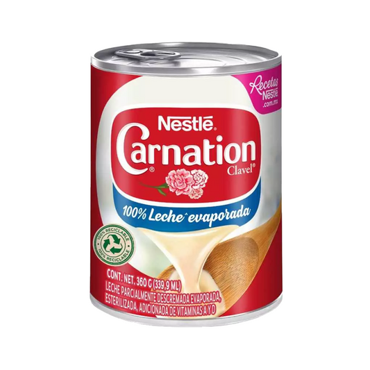 Leche Evaporada Carnation Clavel NESTLÉ Lata 360g