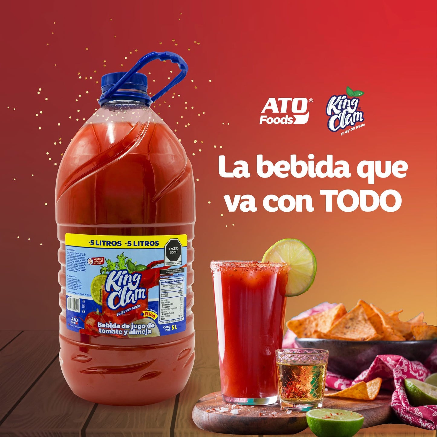 Coctel de Tomate y Almeja KING CLAM Galón 5Lt
