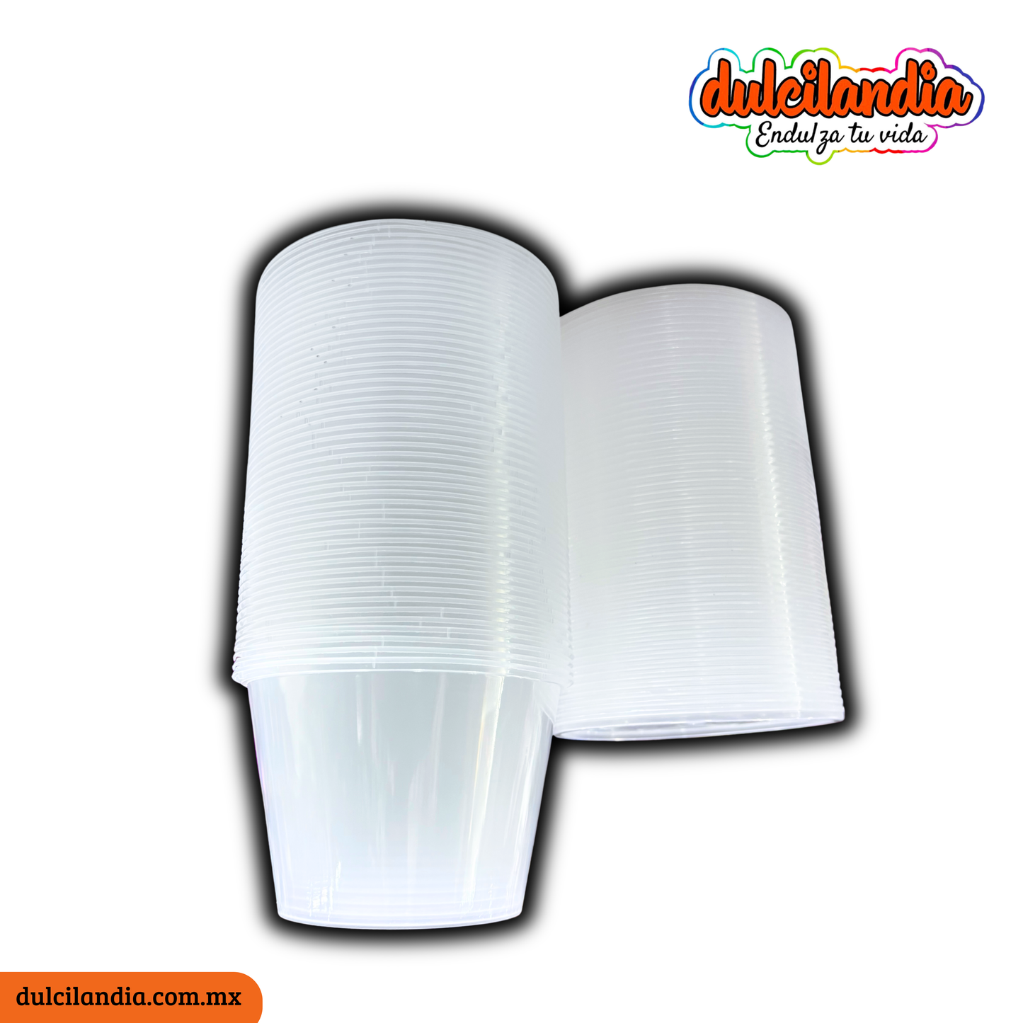 Vasos Plásticos / Envases Plásticos 500ml con Tapaderas LUBBOCK Empaque c/50