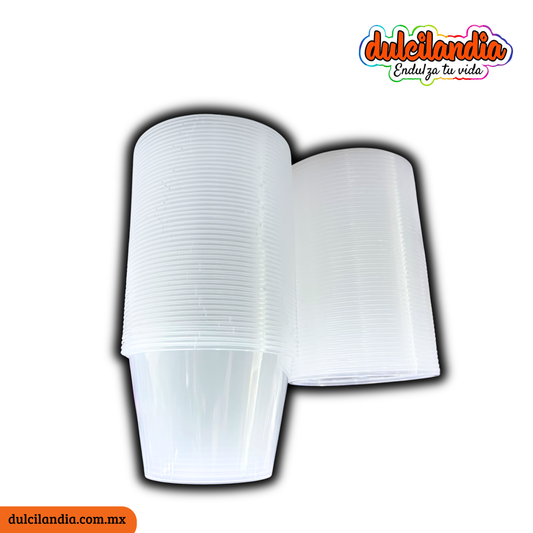 Vasos Plásticos / Envases Plásticos 500ml con Tapaderas LUBBOCK Empaque c/50
