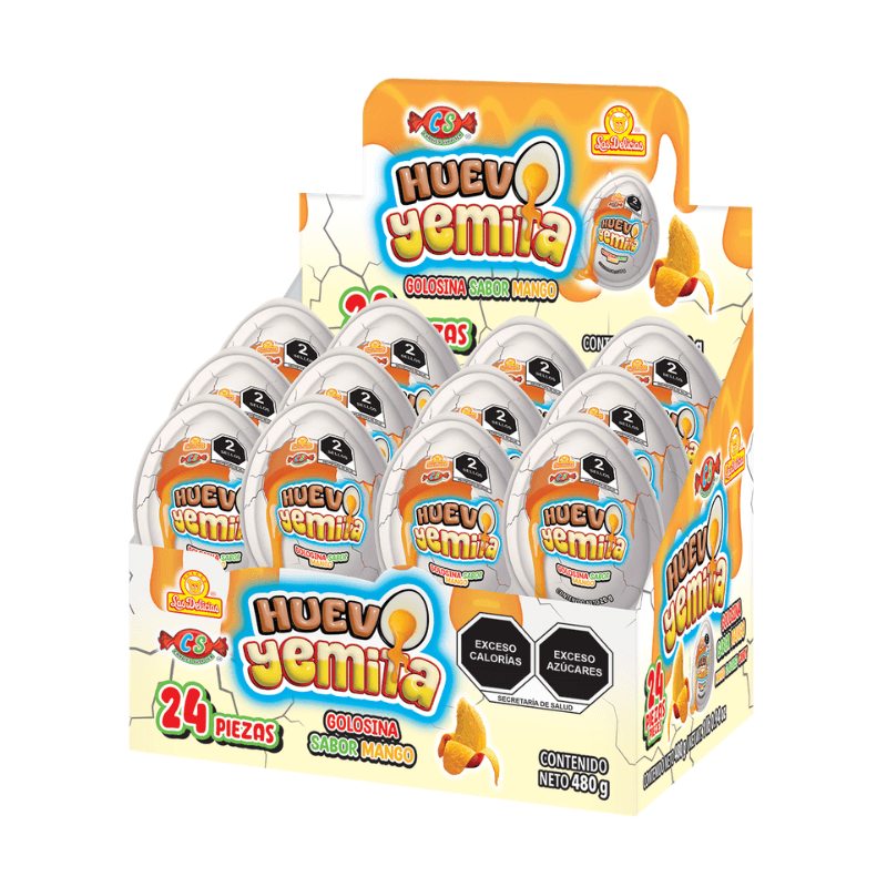 Huevo Yemita Mango 20g LAS DELICIAS Exhibidor c/24