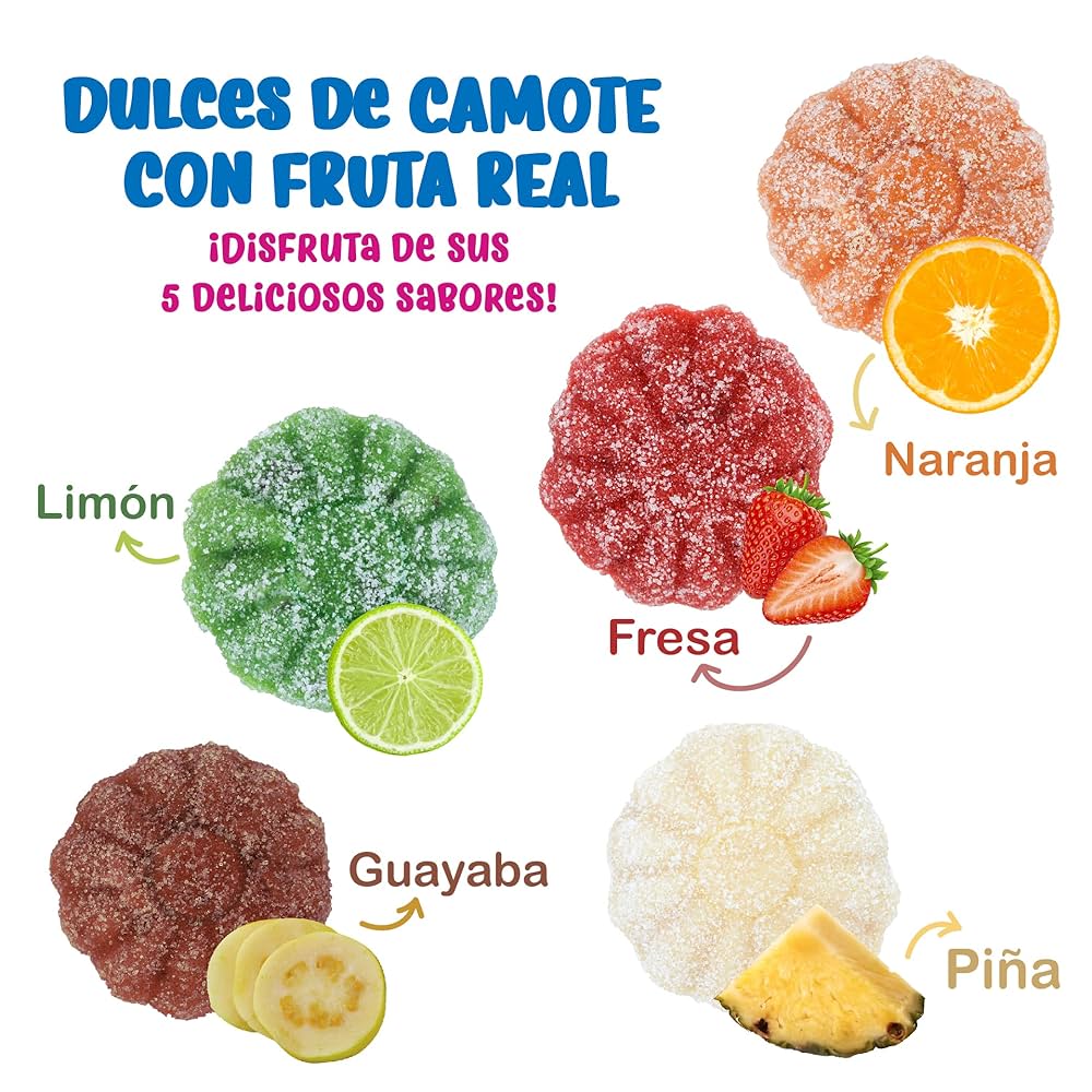 Frutilenas Dulces de Camote Surtidos LA COCULENSE Caja c/25