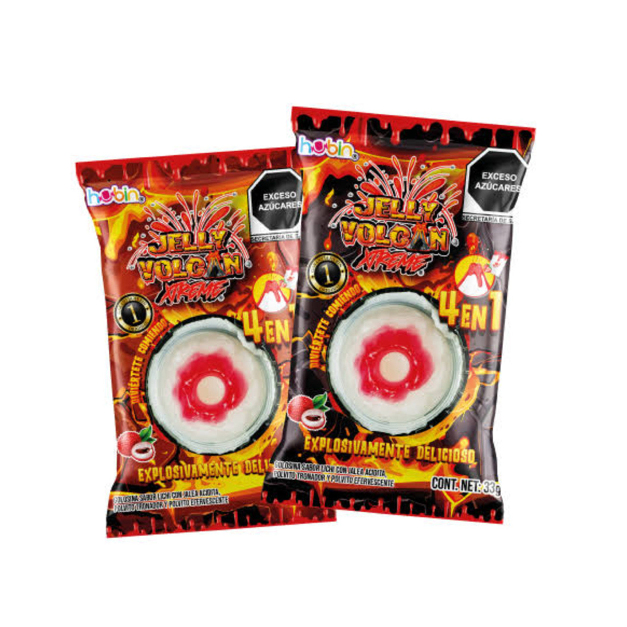 Jelly Volcán Extreme 33g HUBIN Caja c/12