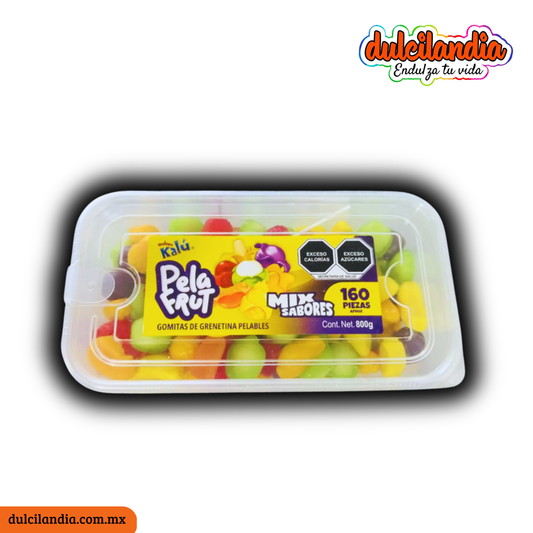 Gomitas Pelables Pela Frut Mix Sabores Surtidos KALÚ Exhibidor c/160