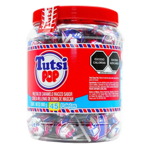 Paletas Tutsi Pop Cereza 20g TUTSI Vitrolero c/45