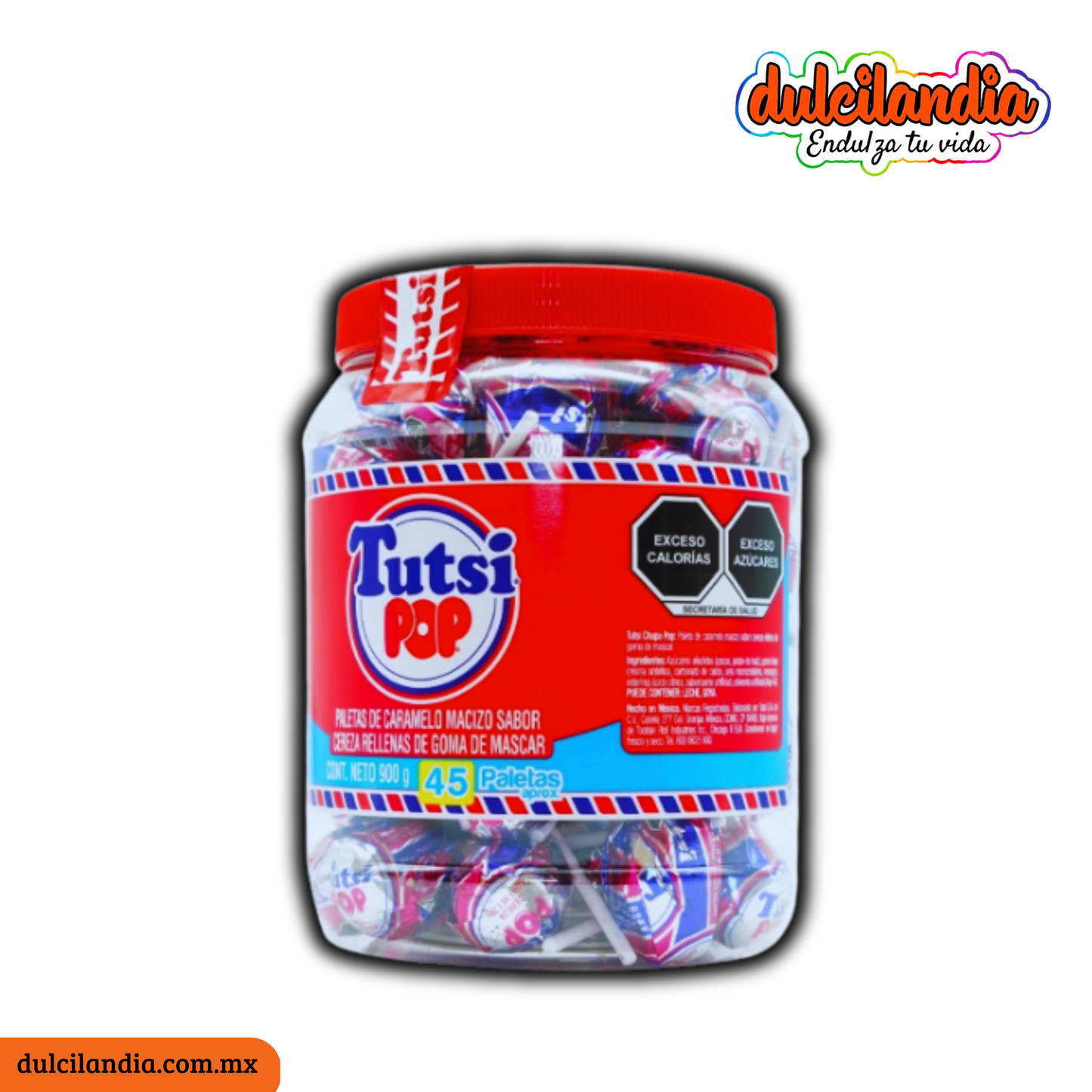 Paletas Tutsi Pop Cereza 20g TUTSI Vitrolero c/45