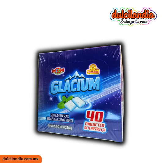 Chicles Glacium 4’s Menta LAS DELICIAS Caja c/40