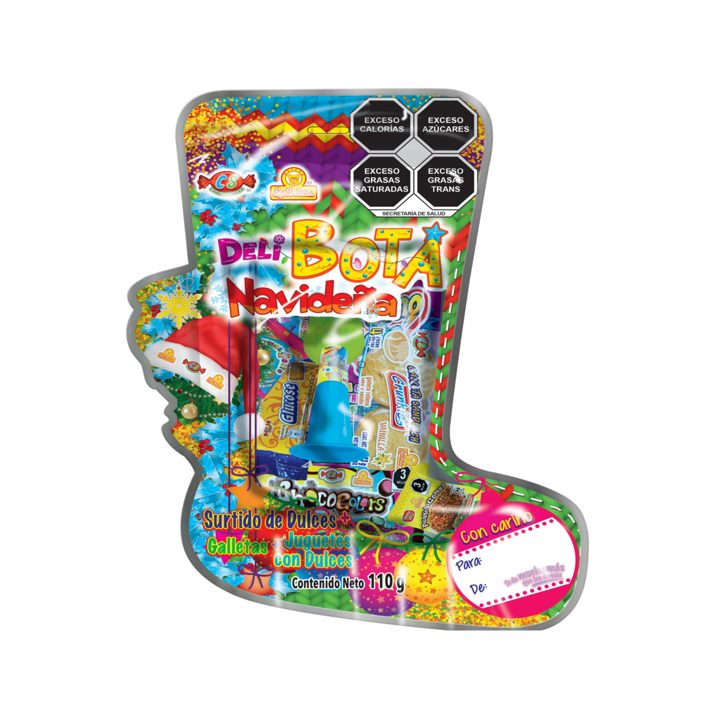 Deli Bota Navideña LAS DELICIAS Empaque 110g