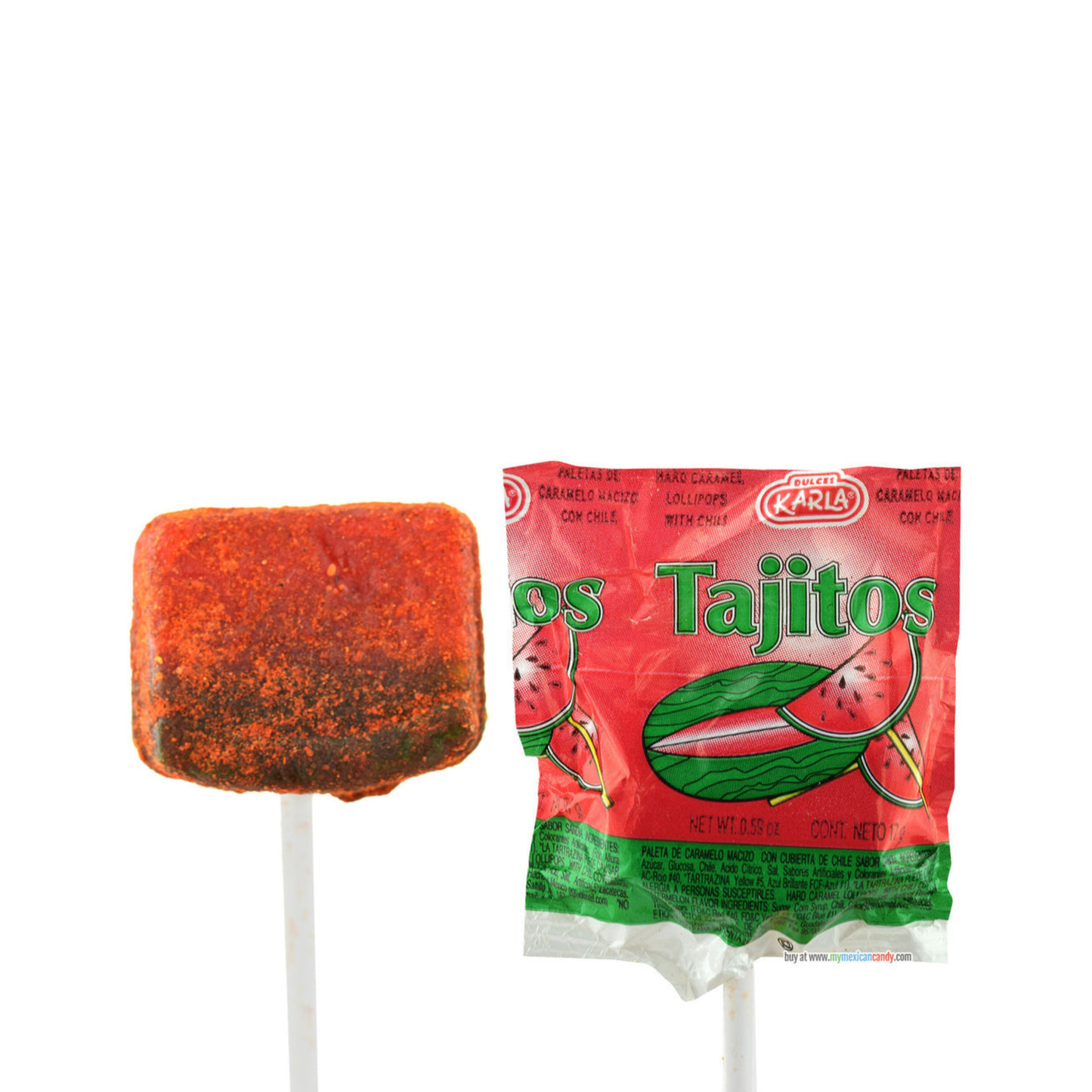 Paletas Tajitos Sandía con Chile 17g KARLA Bolsa c/40