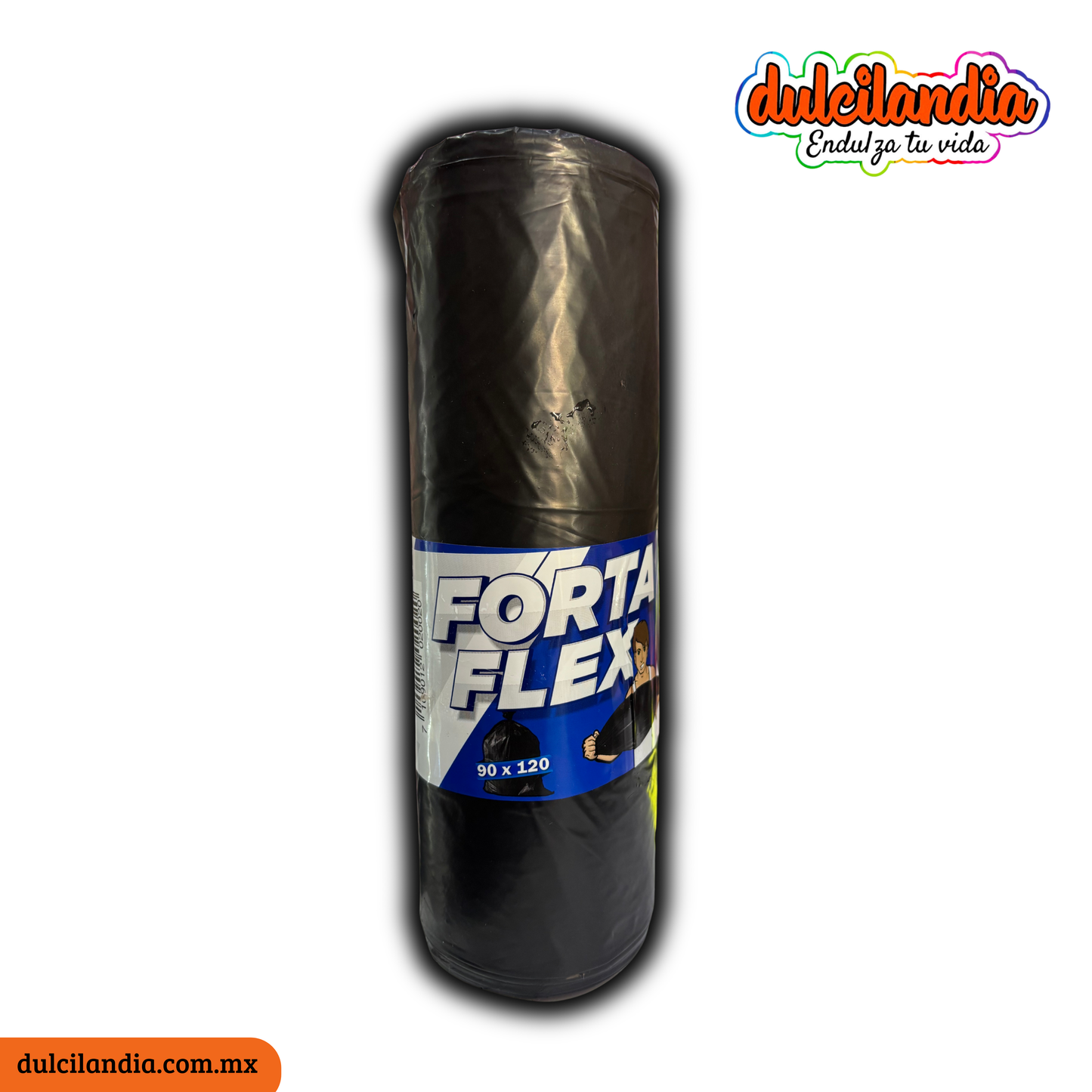 Bolsas Negras para Basura JUMBO 90x120cm FORTA FLEX Rollo c/10