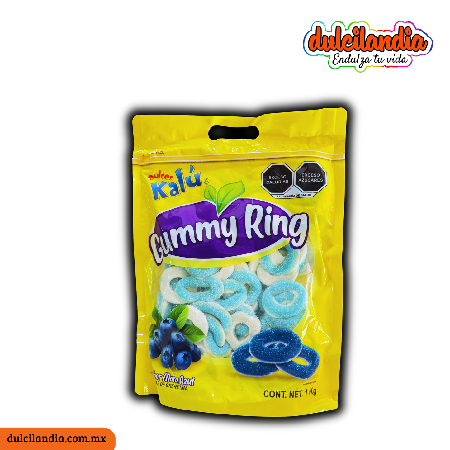 Gomitas Gummy Ring Aros de Mora Azul KALÚ Bolsa 1Kg
