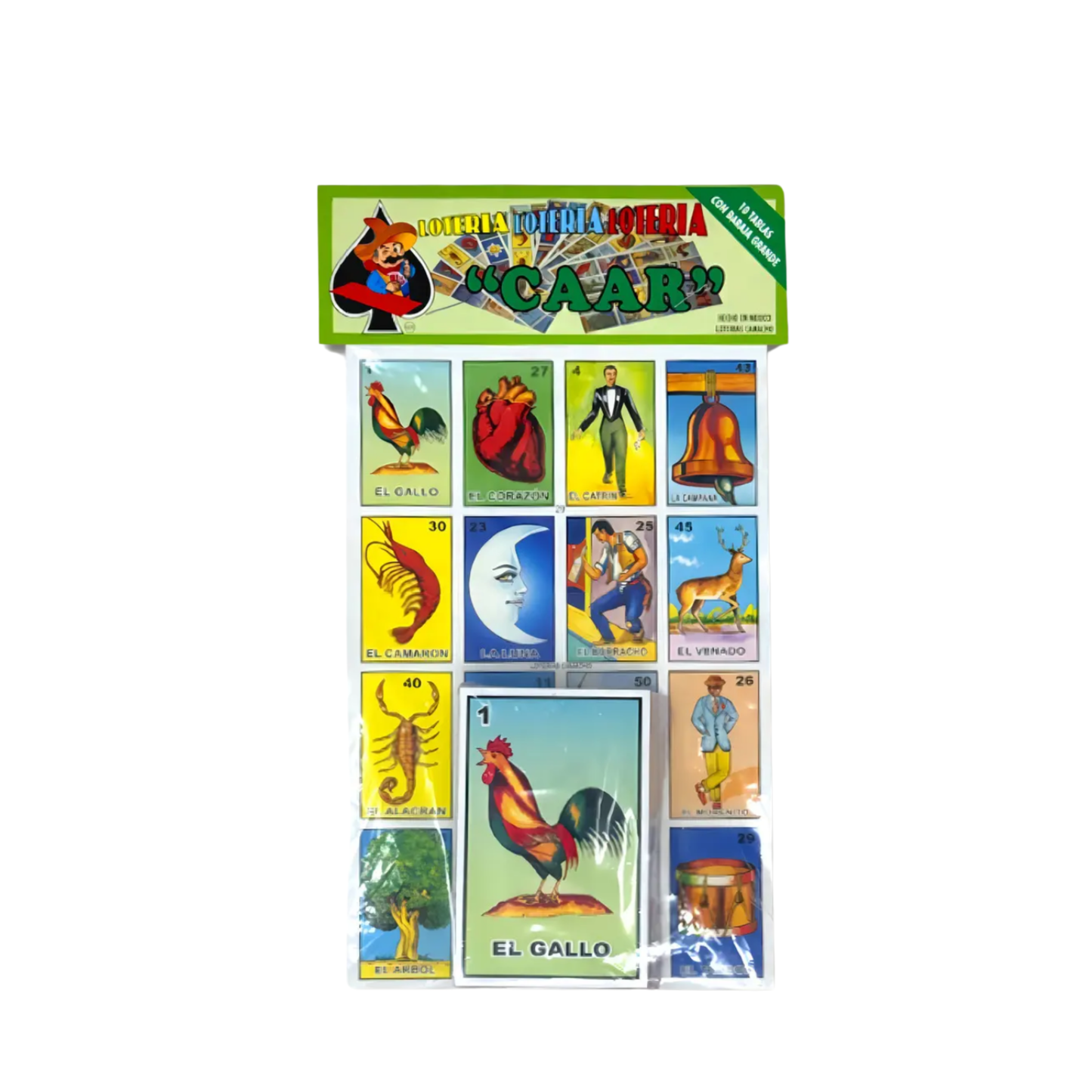 Lotería Mexicana con Baraja CAAR Empaque c/10