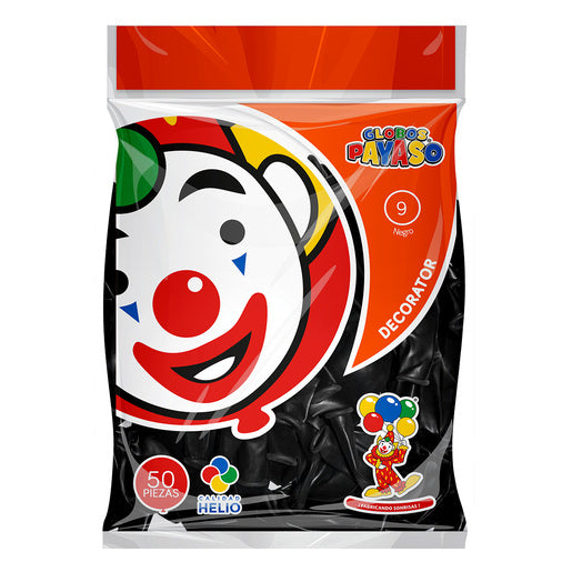 Globos #9 Negro GLOBOS PAYASO Bolsa c/50