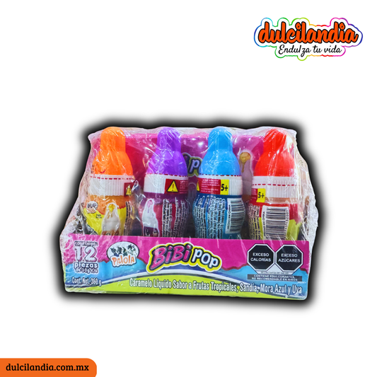 Bibi Pop Caramelo Líquido 30g PALOLA Exhibidor c/12