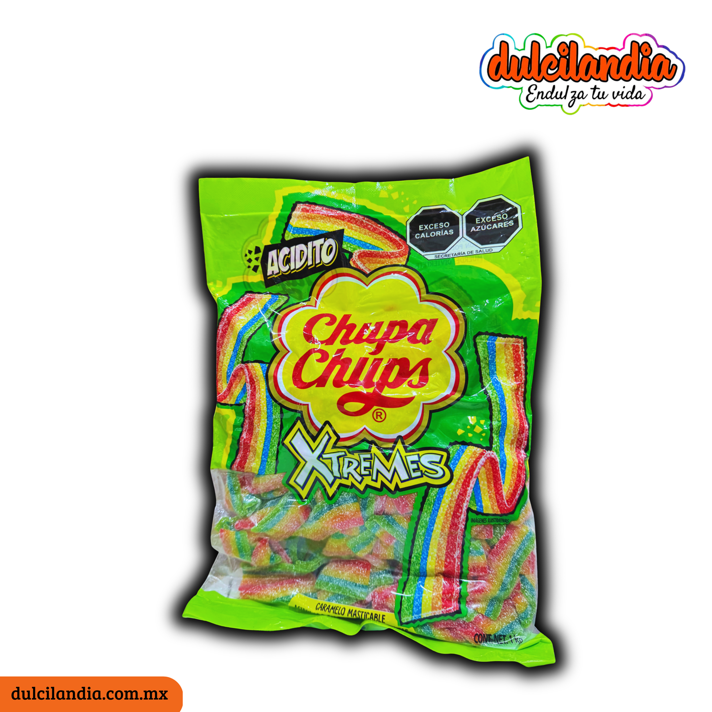 Xtremes Gomitas Caramelos Acidito CHUPA CHUPS Bolsa 1Kg c/140