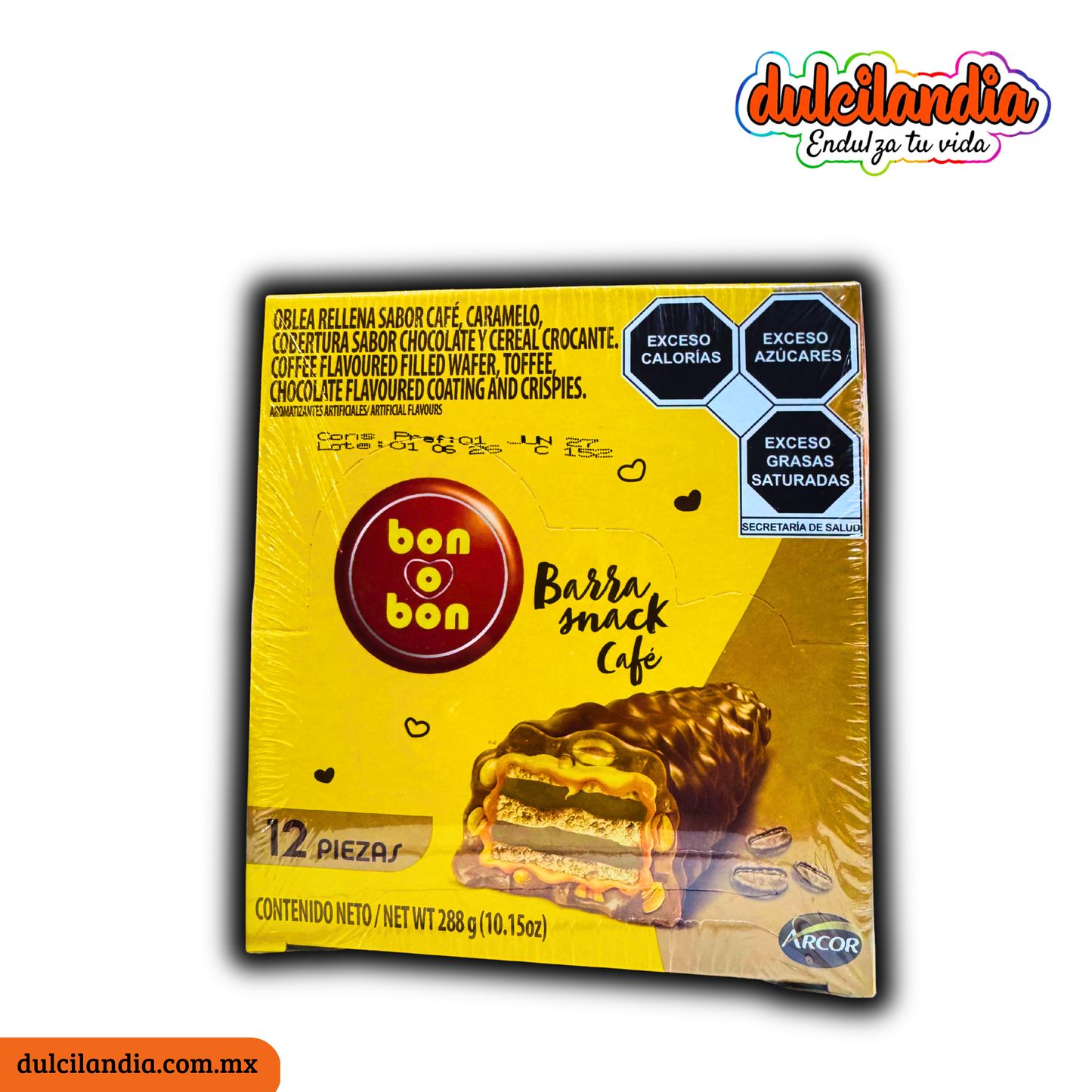 Chocolates Bon o Bon Barra Snack Café 24g ARCOR Caja c/12