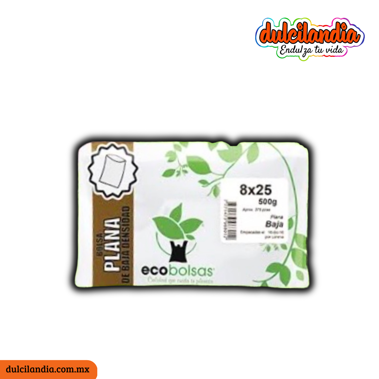 Bolsas Plástico 8x26cm Planas para Helados ECOBOLSAS Bolsa 500g