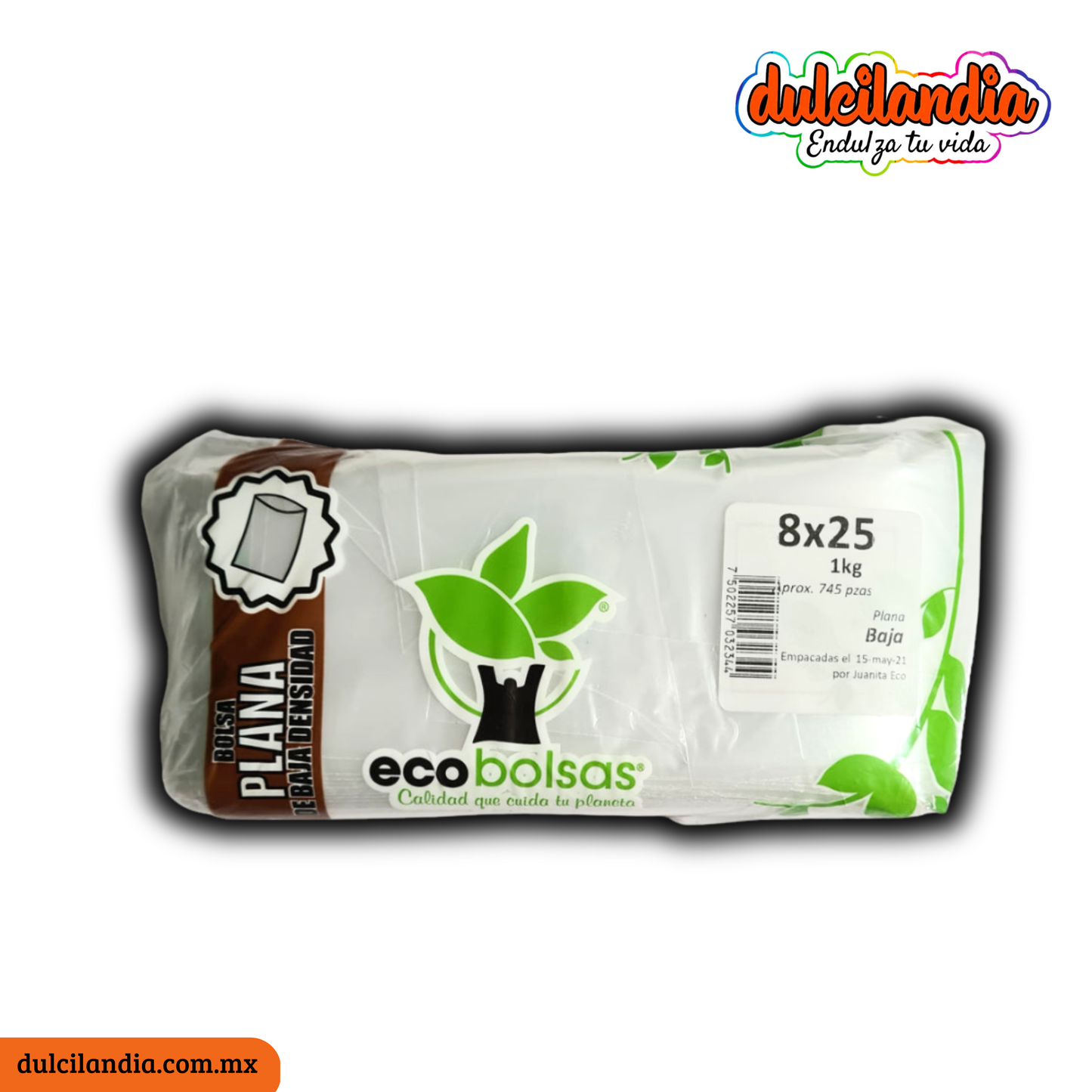 Bolsas Plástico 8x26cm Planas para Helados ECOBOLSAS Bolsa 1Kg