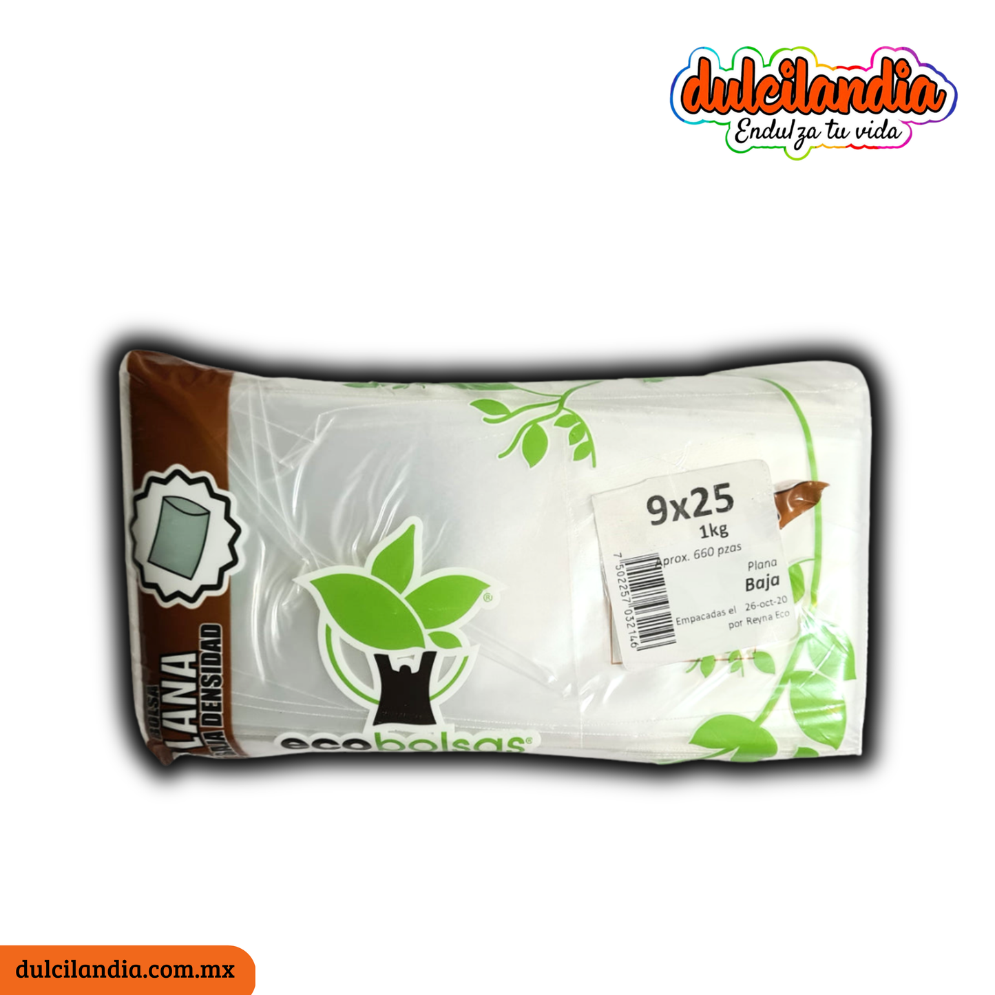 Bolsas Plástico 9x26cm Planas para Helados ECOBOLSAS Bolsa 1Kg