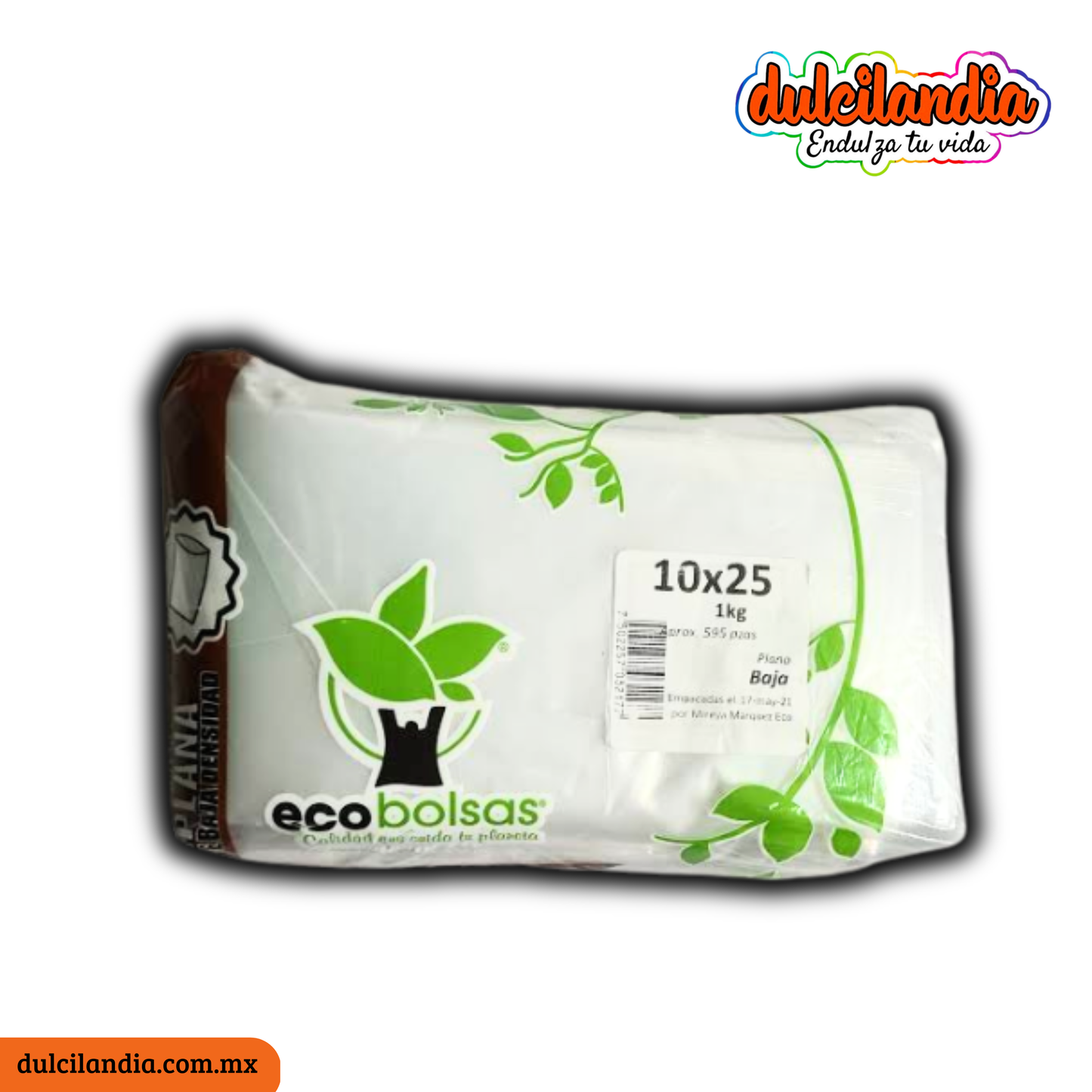 Bolsas Plástico 10x26cm Planas para Helados ECOBOLSAS Bolsa 1Kg