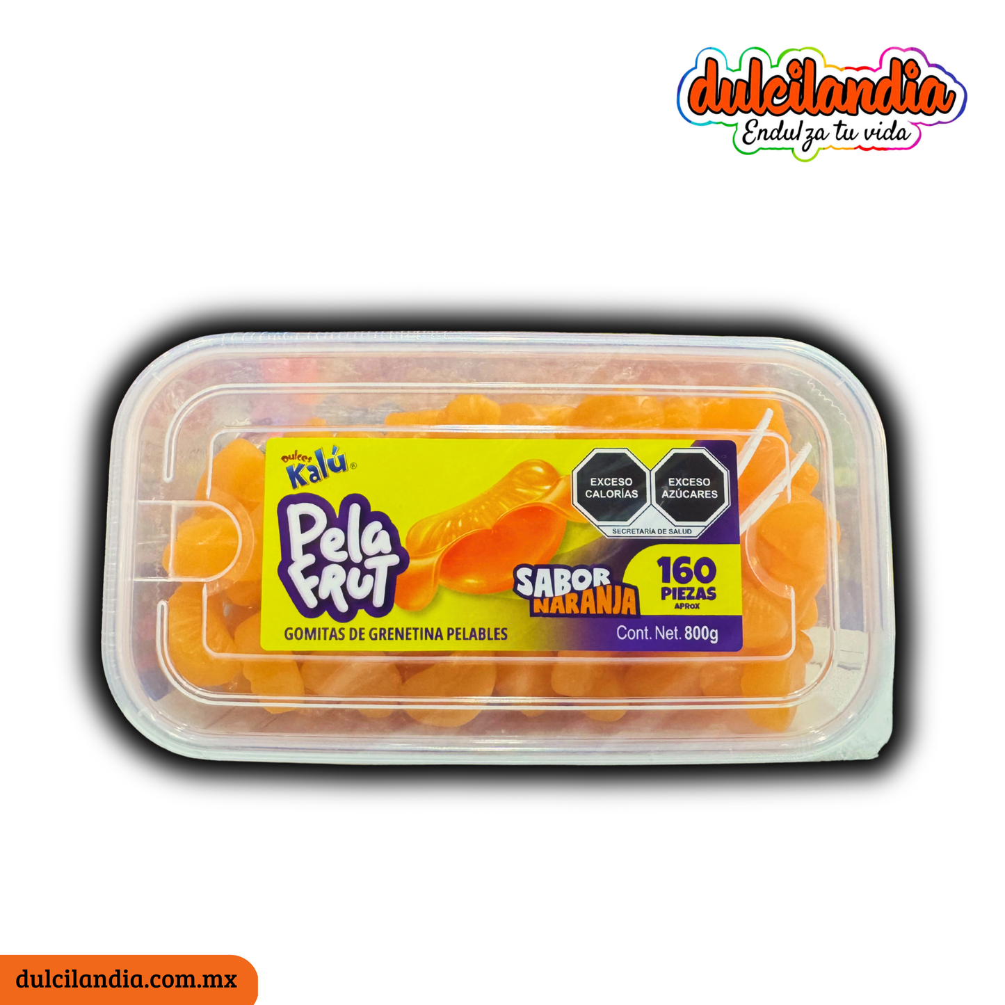 Gomitas Pelables Pela Frut Naranja KALÚ Exhibidor c/160