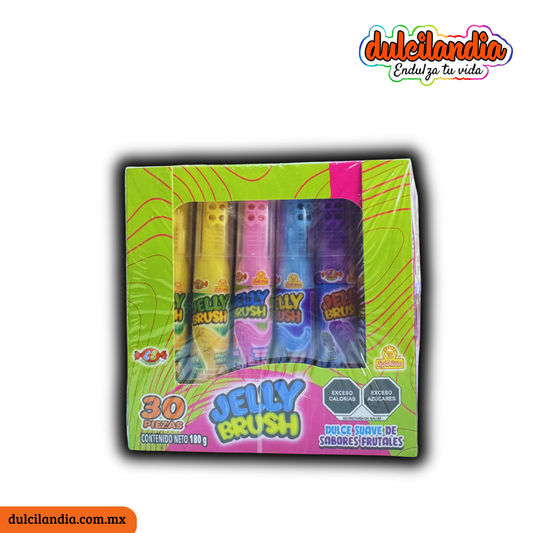 Gelatinas Jelly Brush LAS DELICIAS 6g Exhibidor c/30