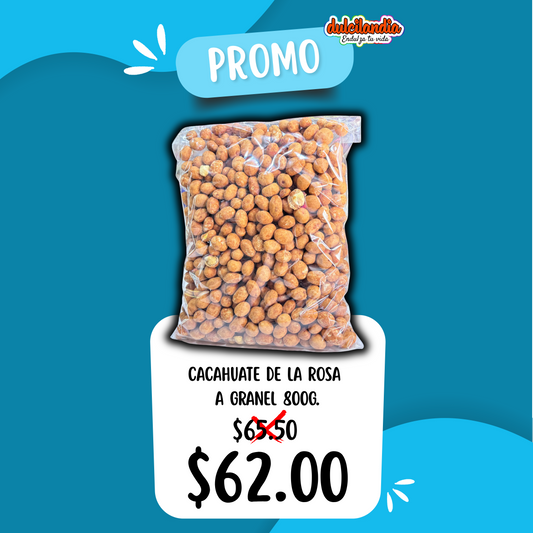 1 Promo Cacahuate Japonés a Granel DE LA ROSA Bolsa 800g