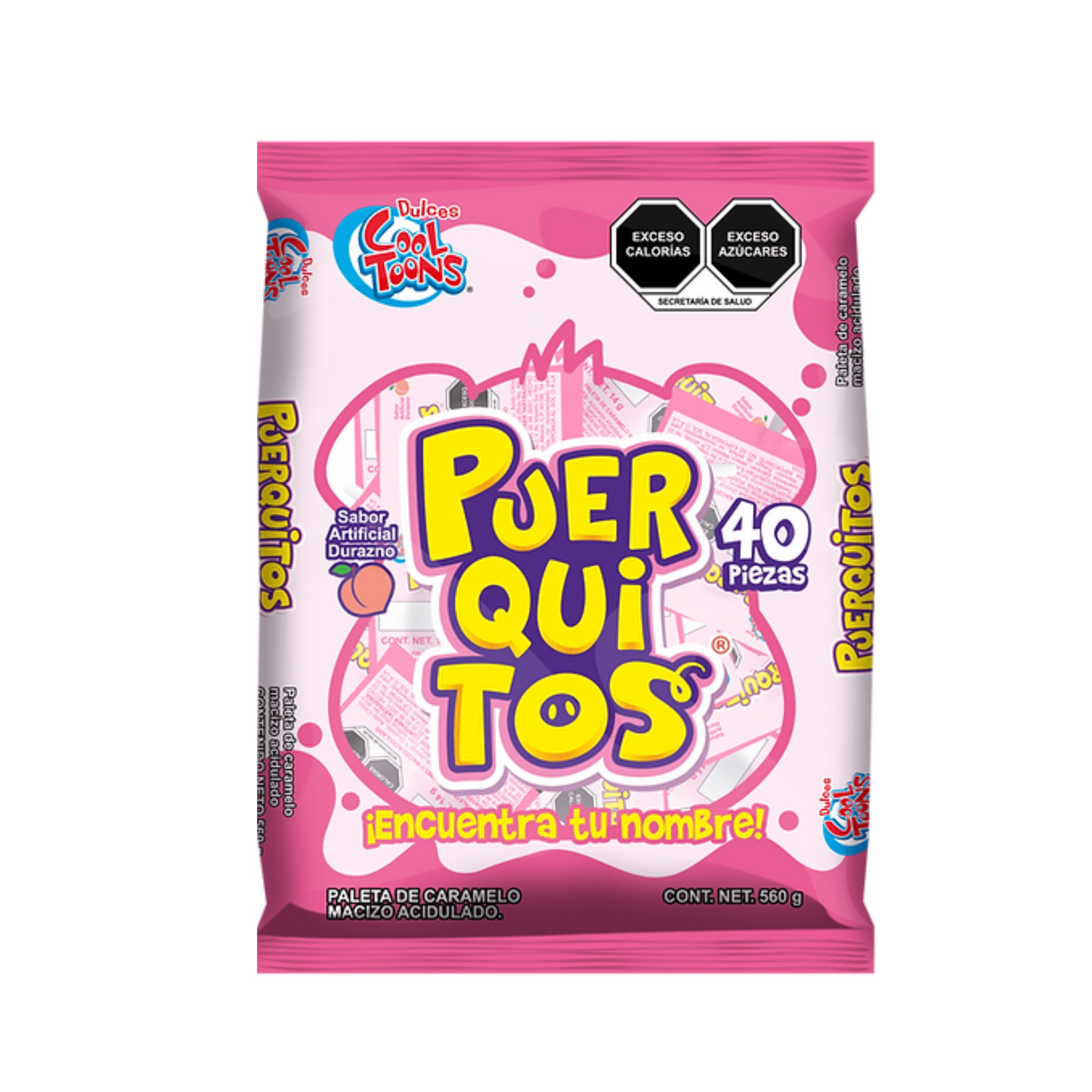1 Promo Paletas Puerquitos 14g COOL TOONS Bolsa c/40
