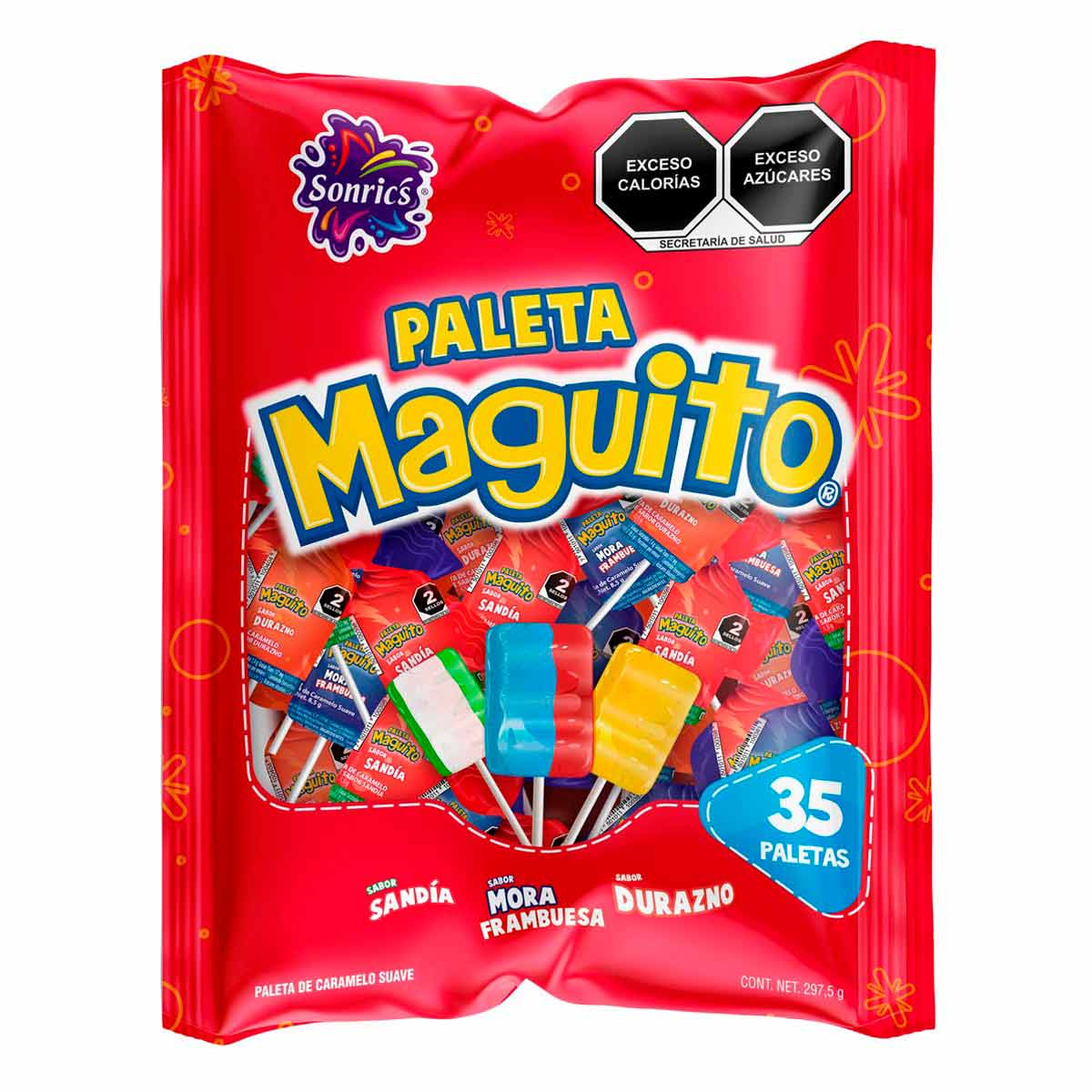 Paletas Maguito Surtida 8.5g SONRIC’S Bolsa c/35