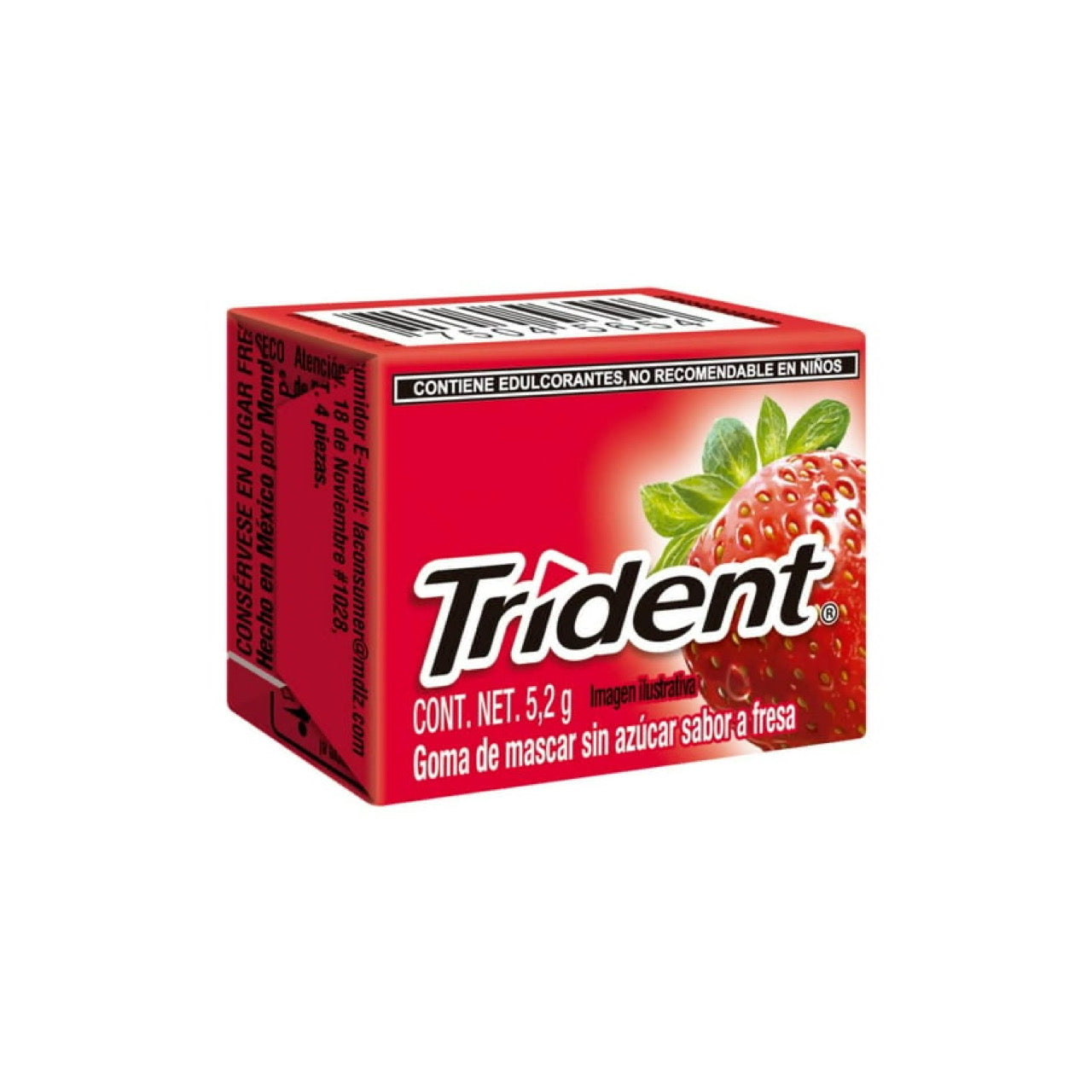 Chicles Trident 4’s Fresa MONDELĒZ Caja c/40
