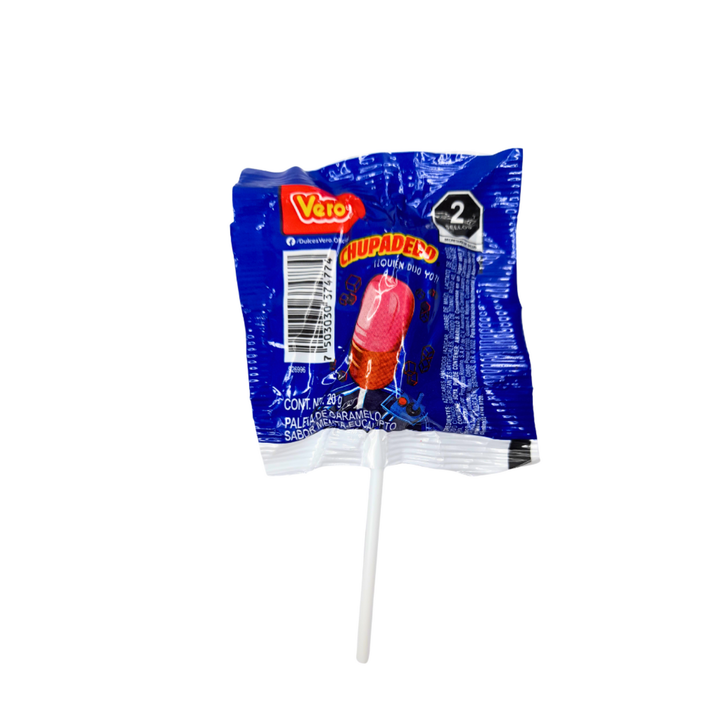 Paletas Chupa Dedo Rojo 20g VERO Bolsa c/30