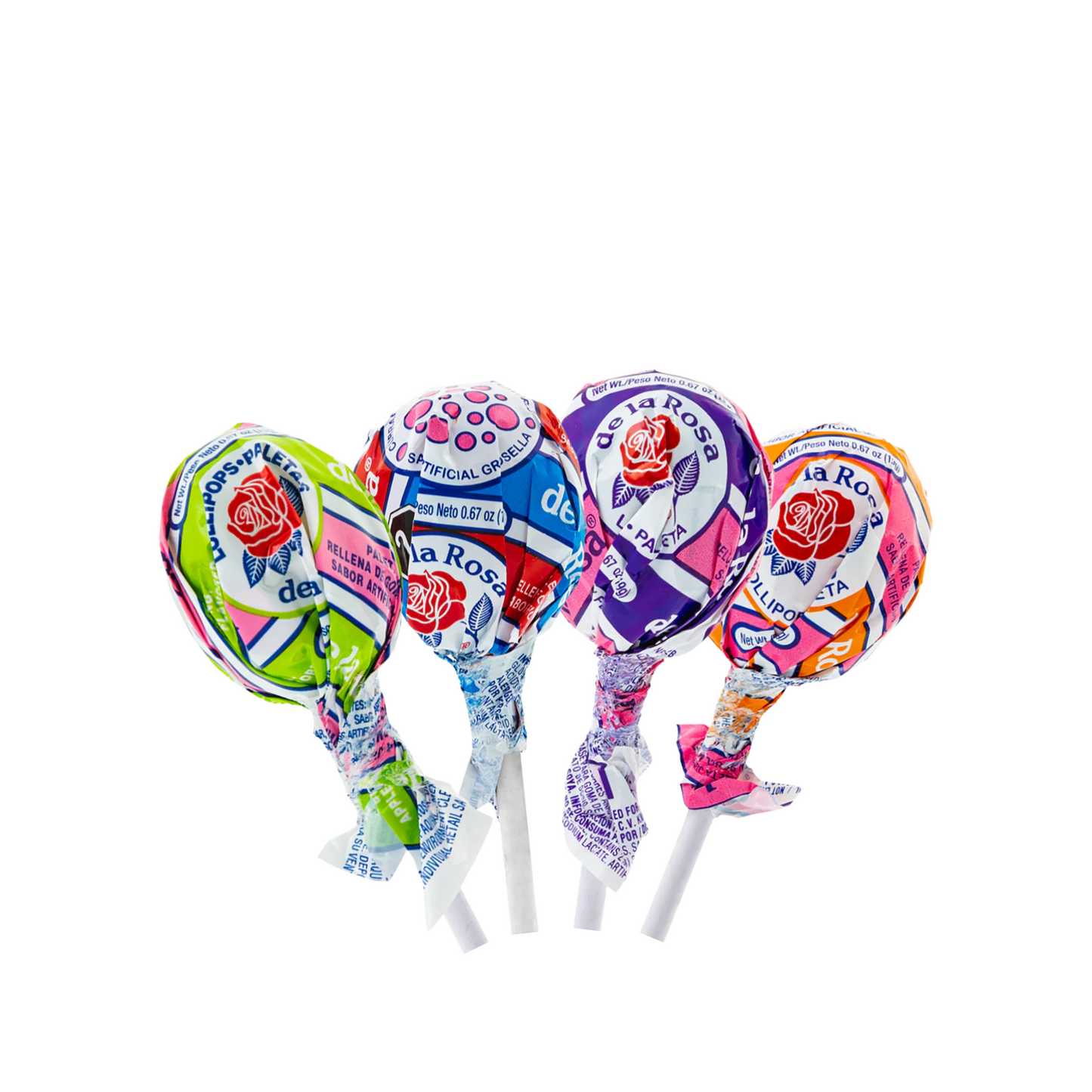 Paletas Mini Jumbo Surtida 10g DE LA ROSA Bolsa c/50