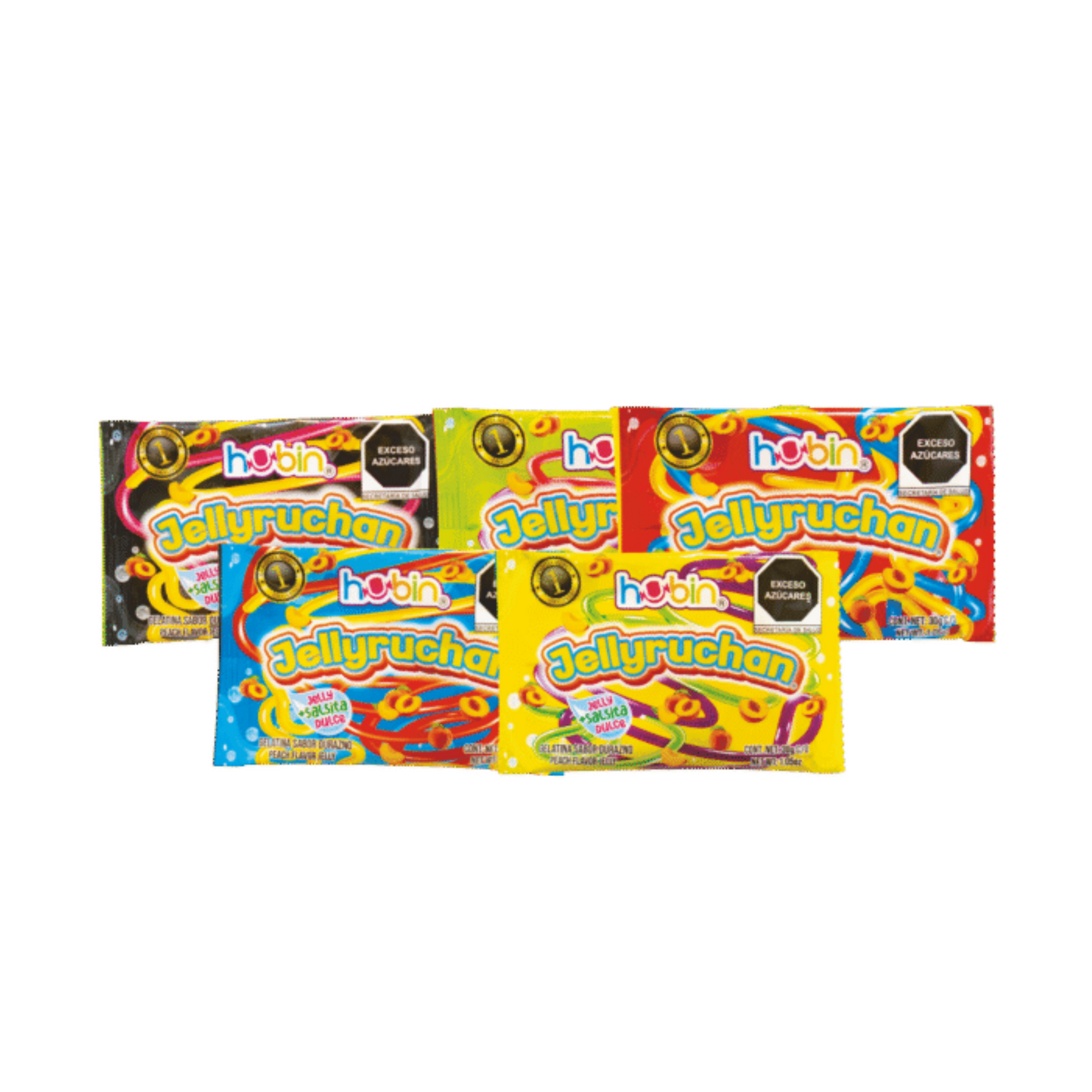 Gelatinas Jellyruchan Durazno 30g HUBIN Caja c/24