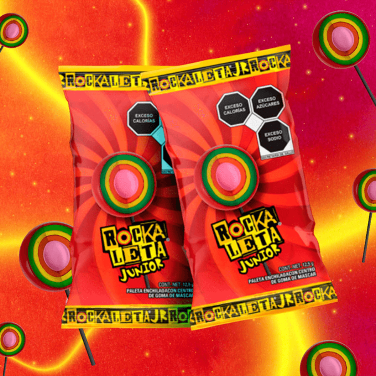 Paletas Rockaleta Junior 12.5g SONRIC’S Bolsa c/20