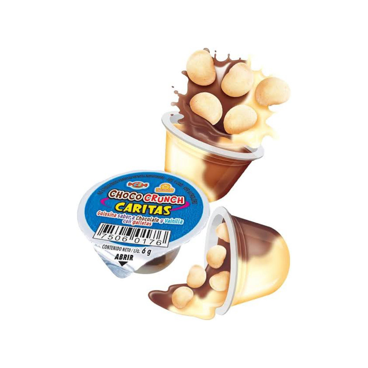 Choco Crunch Caritas 6g LAS DELICIAS Estuche c/100