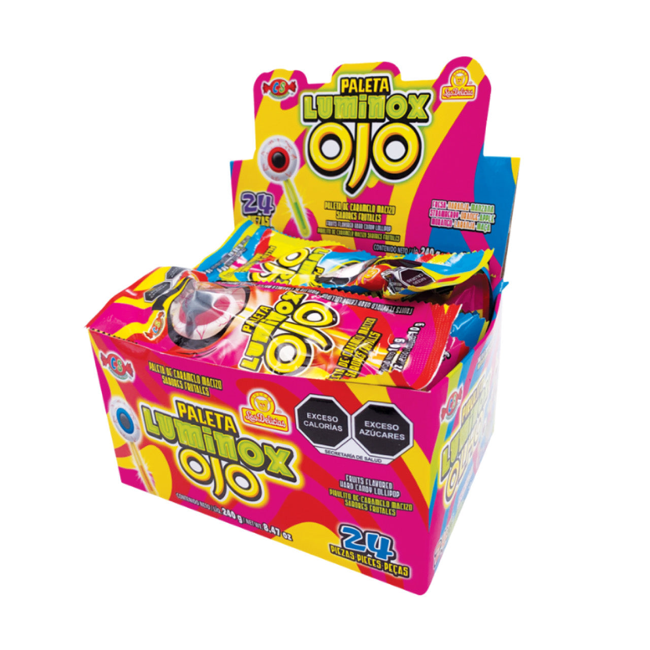 Paletas Luminox Ojo 10g LAS DELICIAS Caja c/24