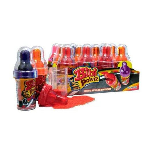 Bibi Polviz Caramelo con Polvo Picosito 19g DULCES PILLO Caja c/12